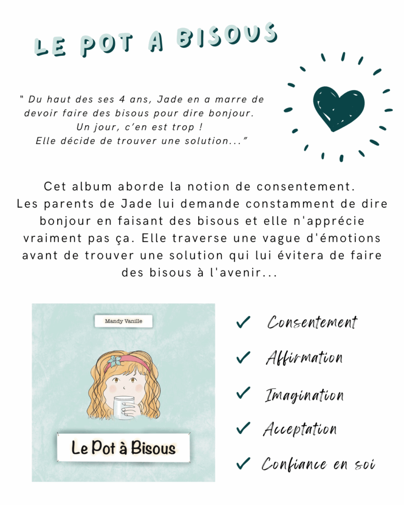 Livre le pot à bisous de Mandy vanille