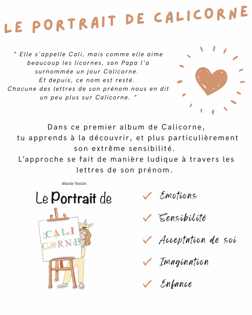 descriptif du livre le portrait de calicorne de mandy vanille